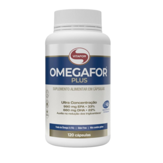 Omega-3 Vitafor Omegafor Plus 120 Cápsulas - Alta Concentração EPA e DHA com Selo IFOS