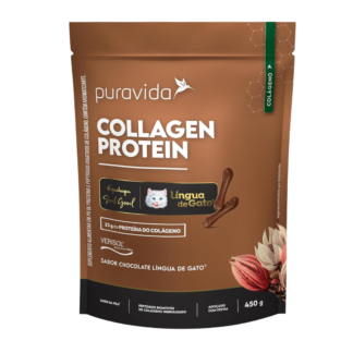 Collagen Protein Língua de Gato 450g Puravida - Suplemento Premium para Pele, Unhas e Músculos