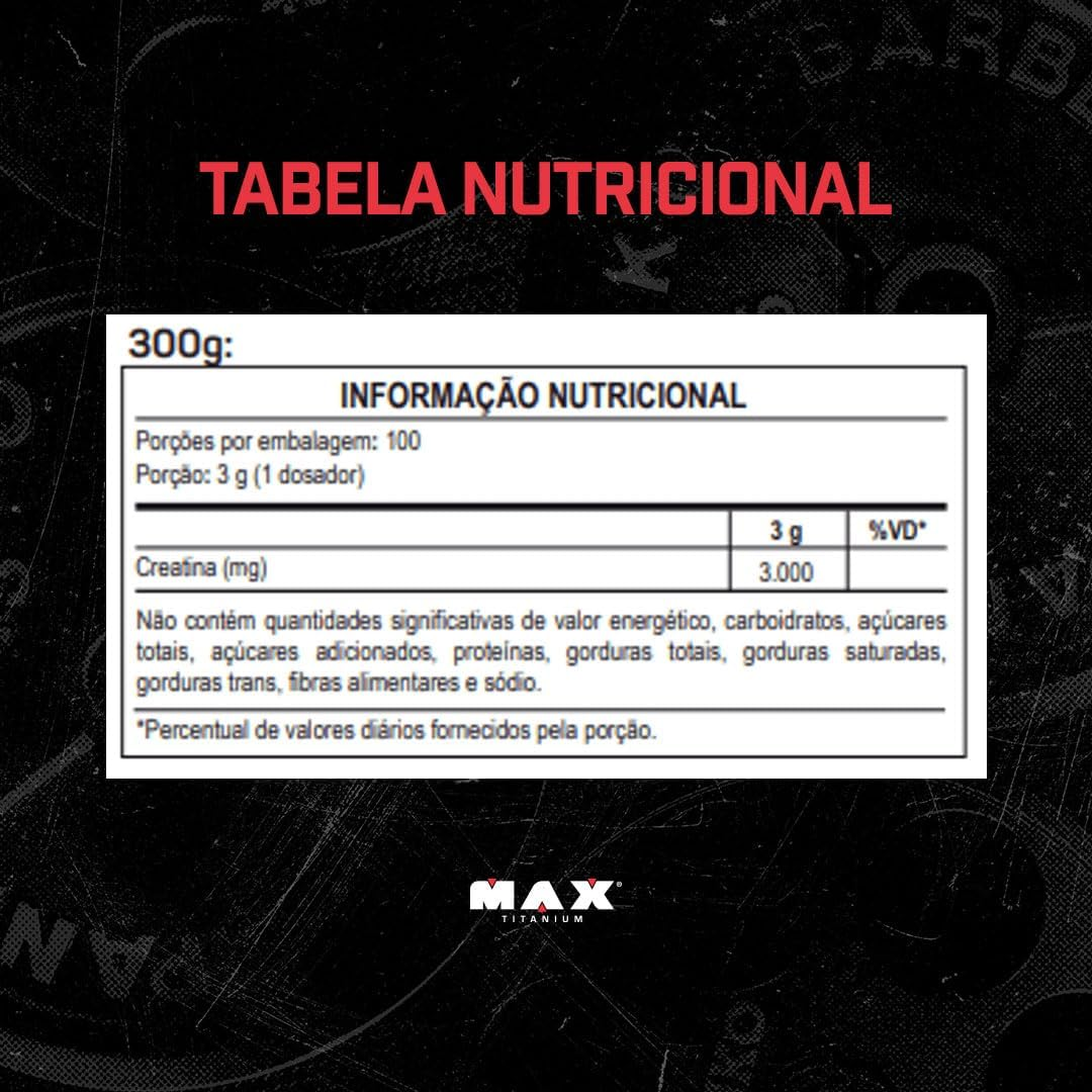 Creatina Max Titanium 300g Monohidratada - Suplemento de Alta Pureza e Performance - Imagem 4